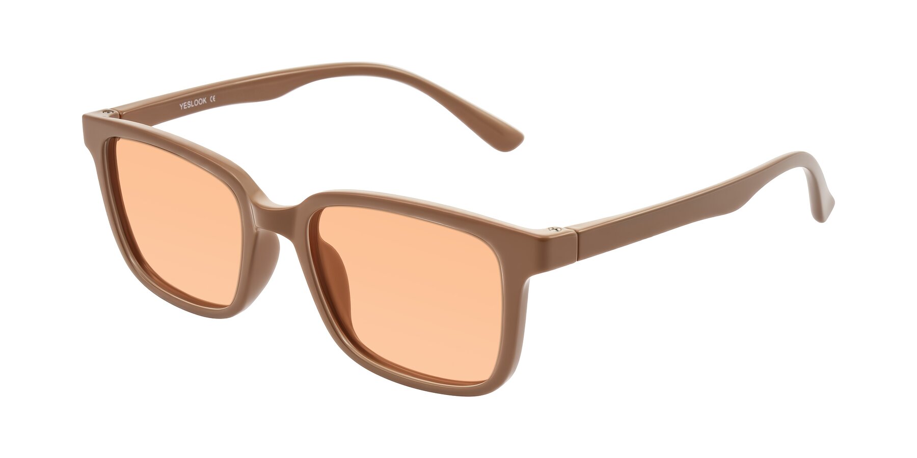 Angle of Joynton in Milk Chocolate with Light Orange Tinted Lenses