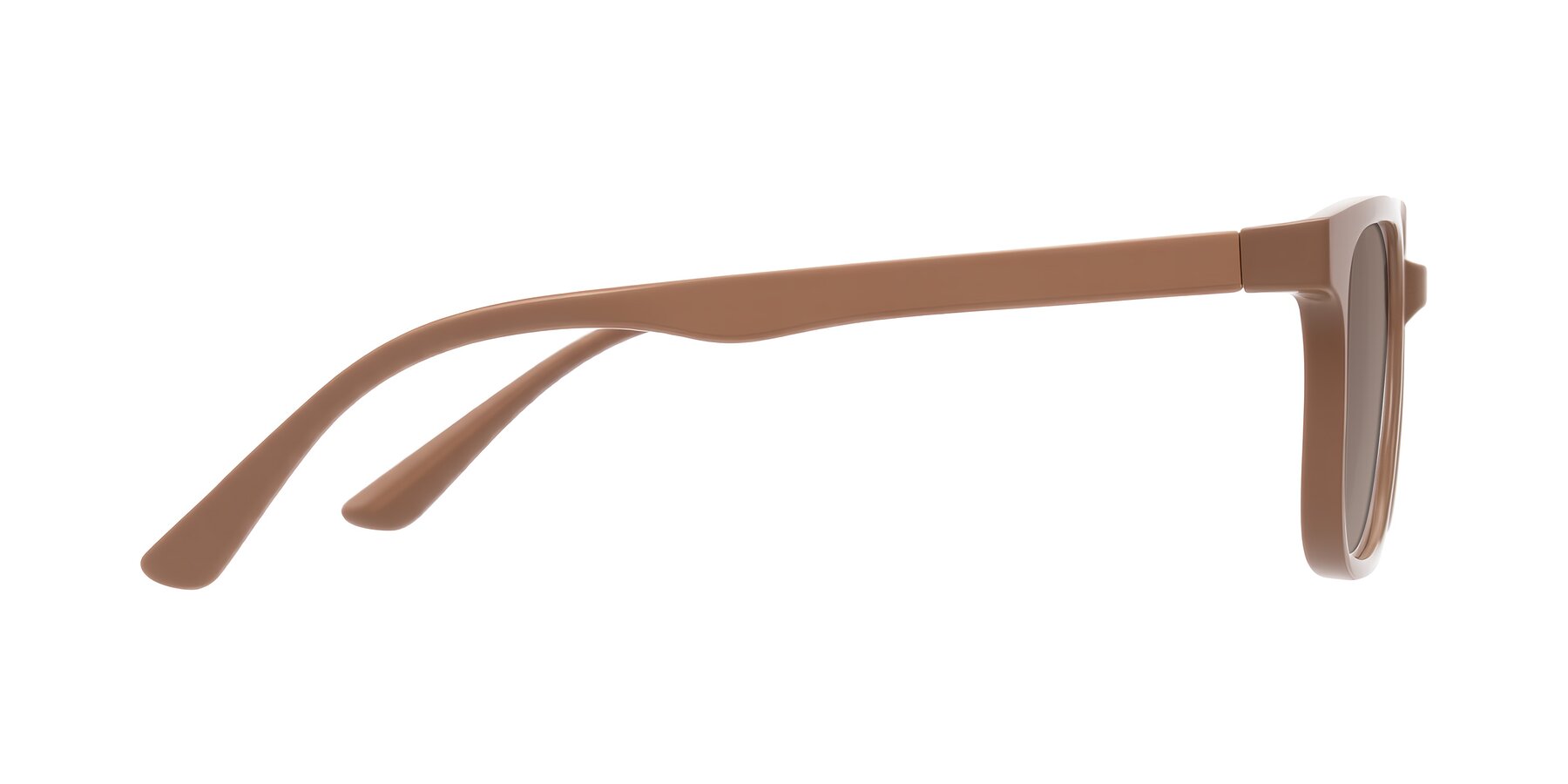 Side of Joynton in Milk Chocolate with Medium Brown Tinted Lenses