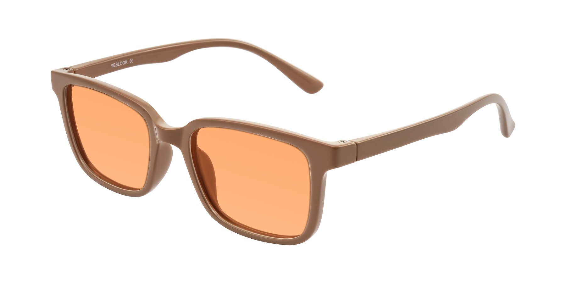 Angle of Joynton in Milk Chocolate with Medium Orange Tinted Lenses