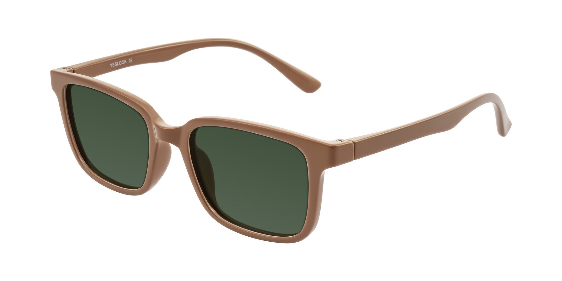 Angle of Joynton in Milk Chocolate with Green Tinted Lenses