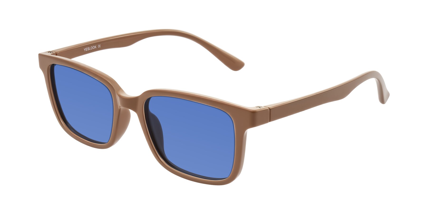 Angle of Joynton in Milk Chocolate with Blue Tinted Lenses