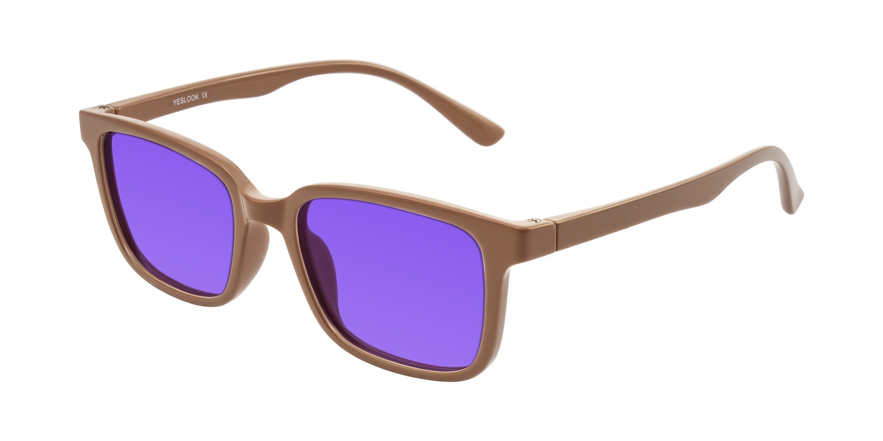 Angle of Joynton in Milk Chocolate with Purple Tinted Lenses