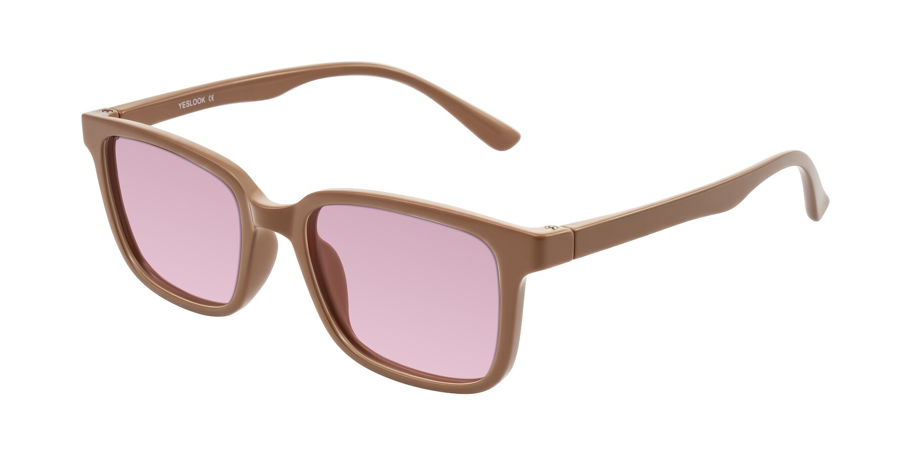 Angle of Joynton in Milk Chocolate with Light Wine Tinted Lenses