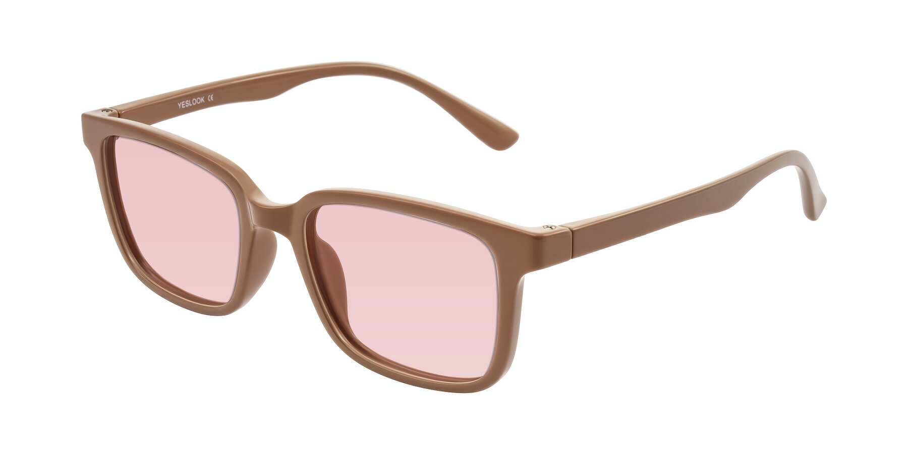 Angle of Joynton in Milk Chocolate with Light Garnet Tinted Lenses