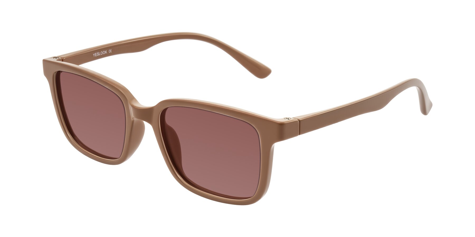 Angle of Joynton in Milk Chocolate with Garnet Tinted Lenses