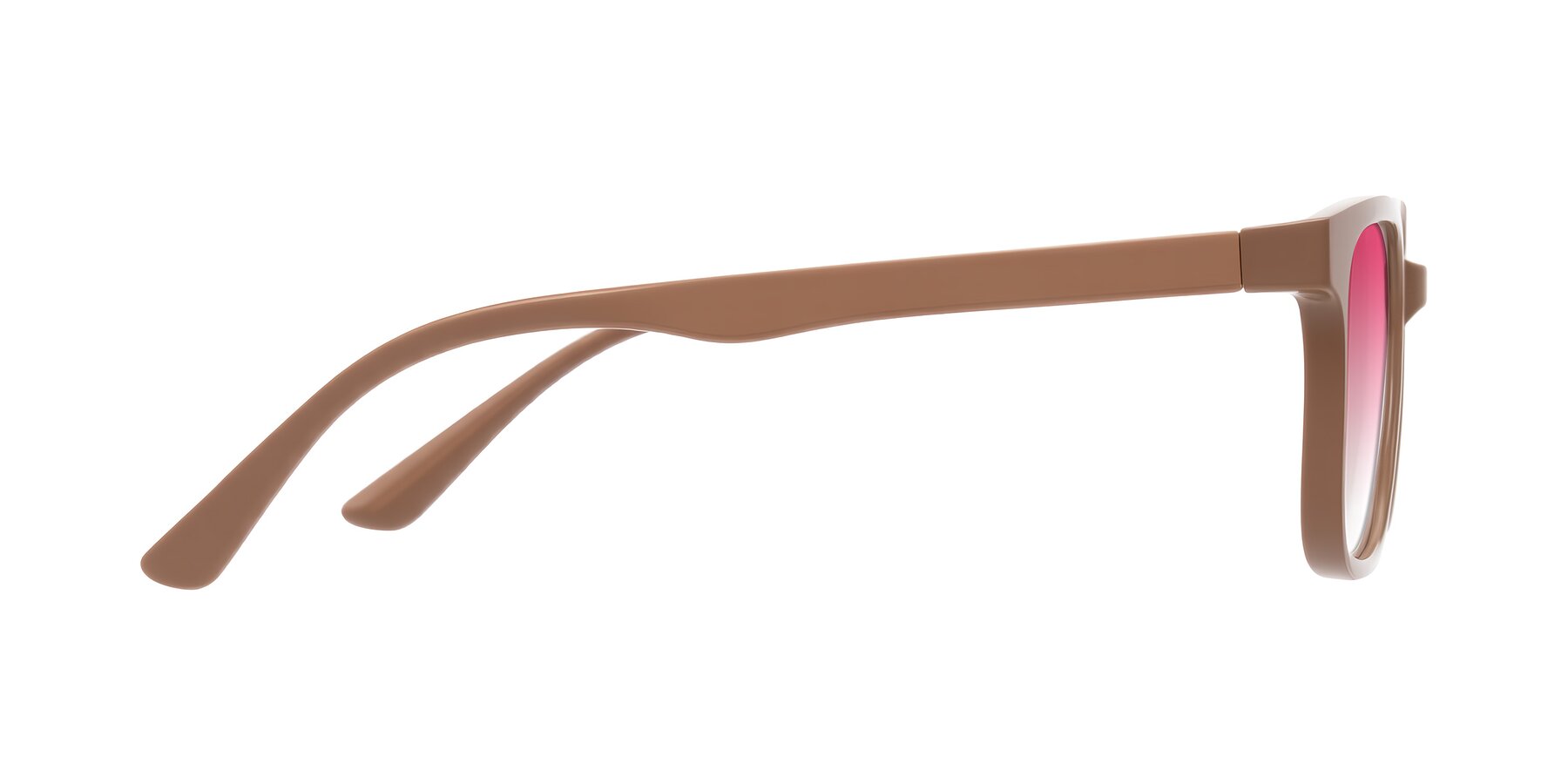 Side of Joynton in Milk Chocolate with Pink Gradient Lenses