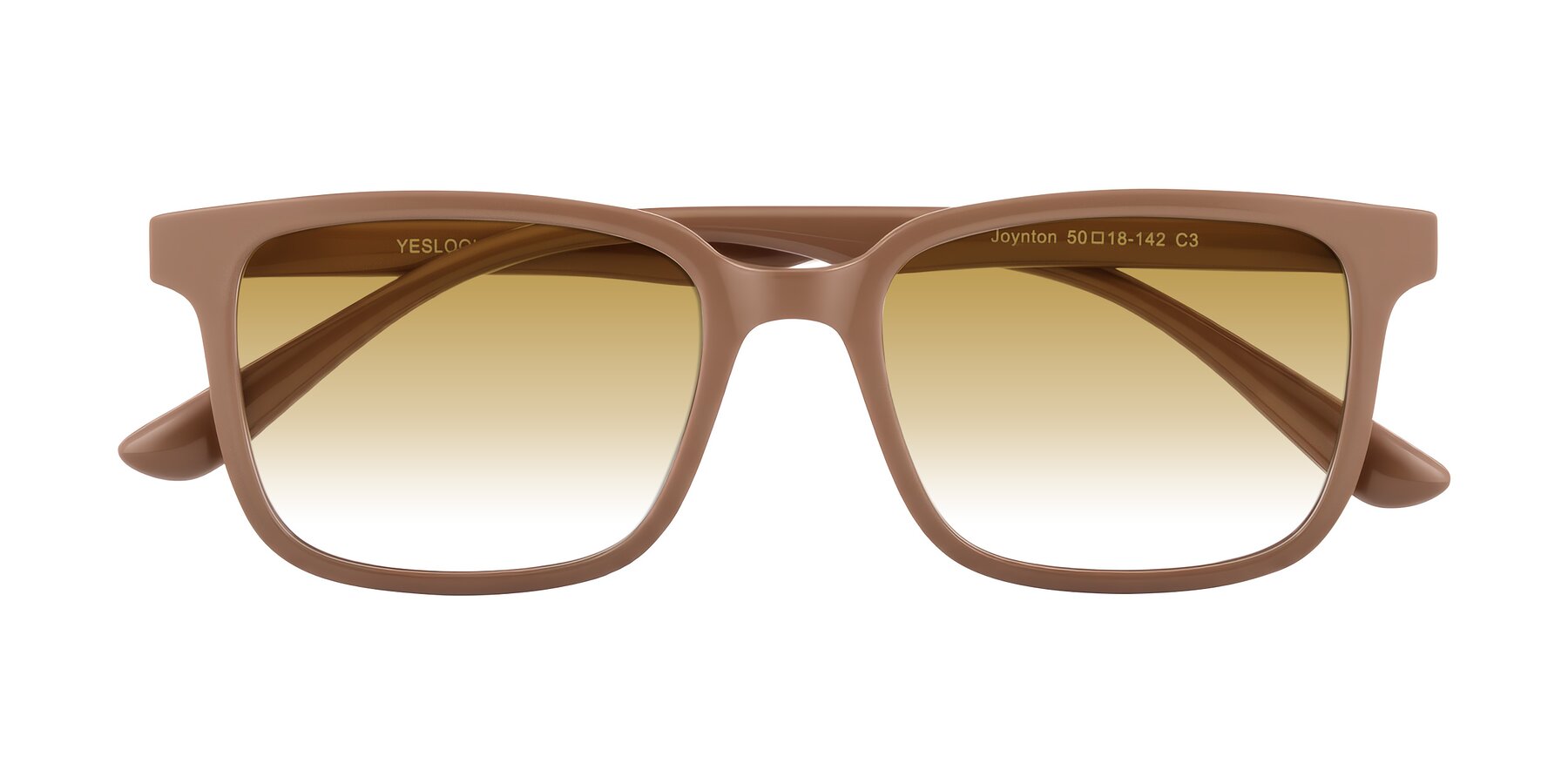 Folded Front of Joynton in Milk Chocolate with Champagne Gradient Lenses