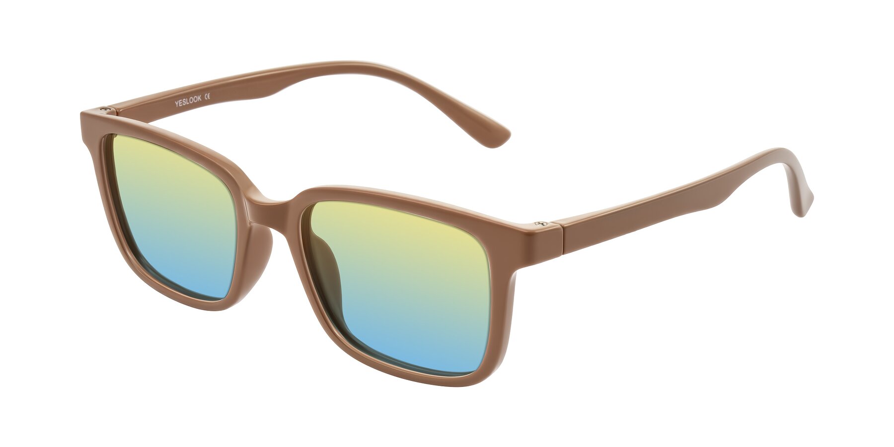Angle of Joynton in Milk Chocolate with Yellow / Blue Gradient Lenses