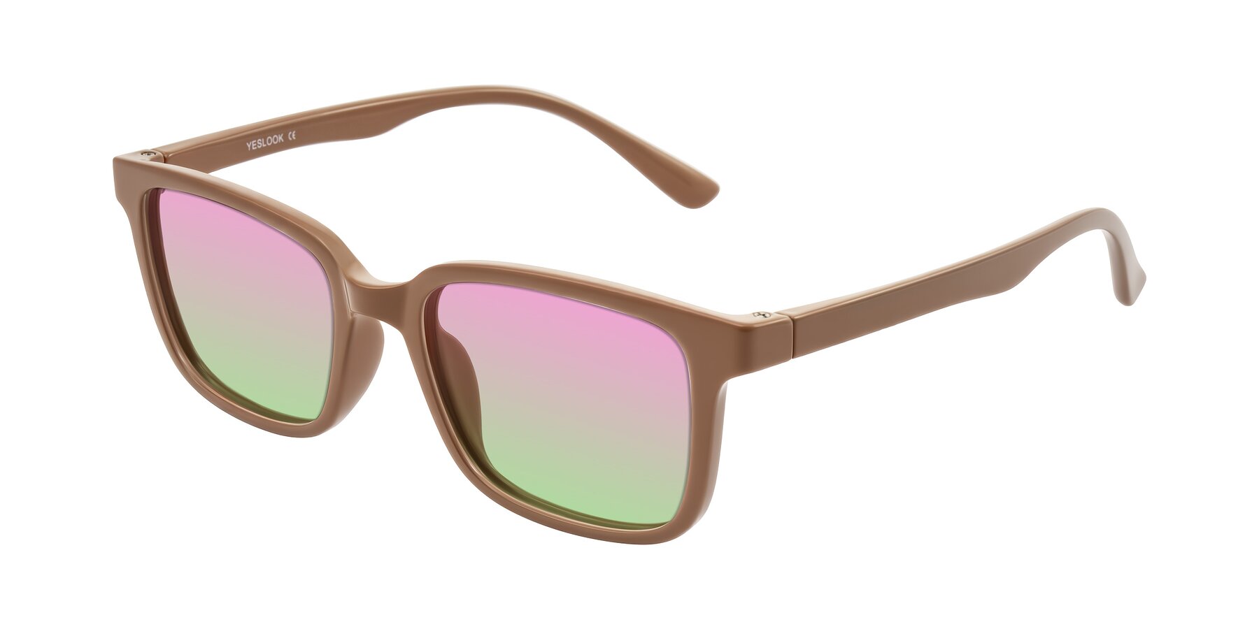 Angle of Joynton in Milk Chocolate with Pink / Green Gradient Lenses