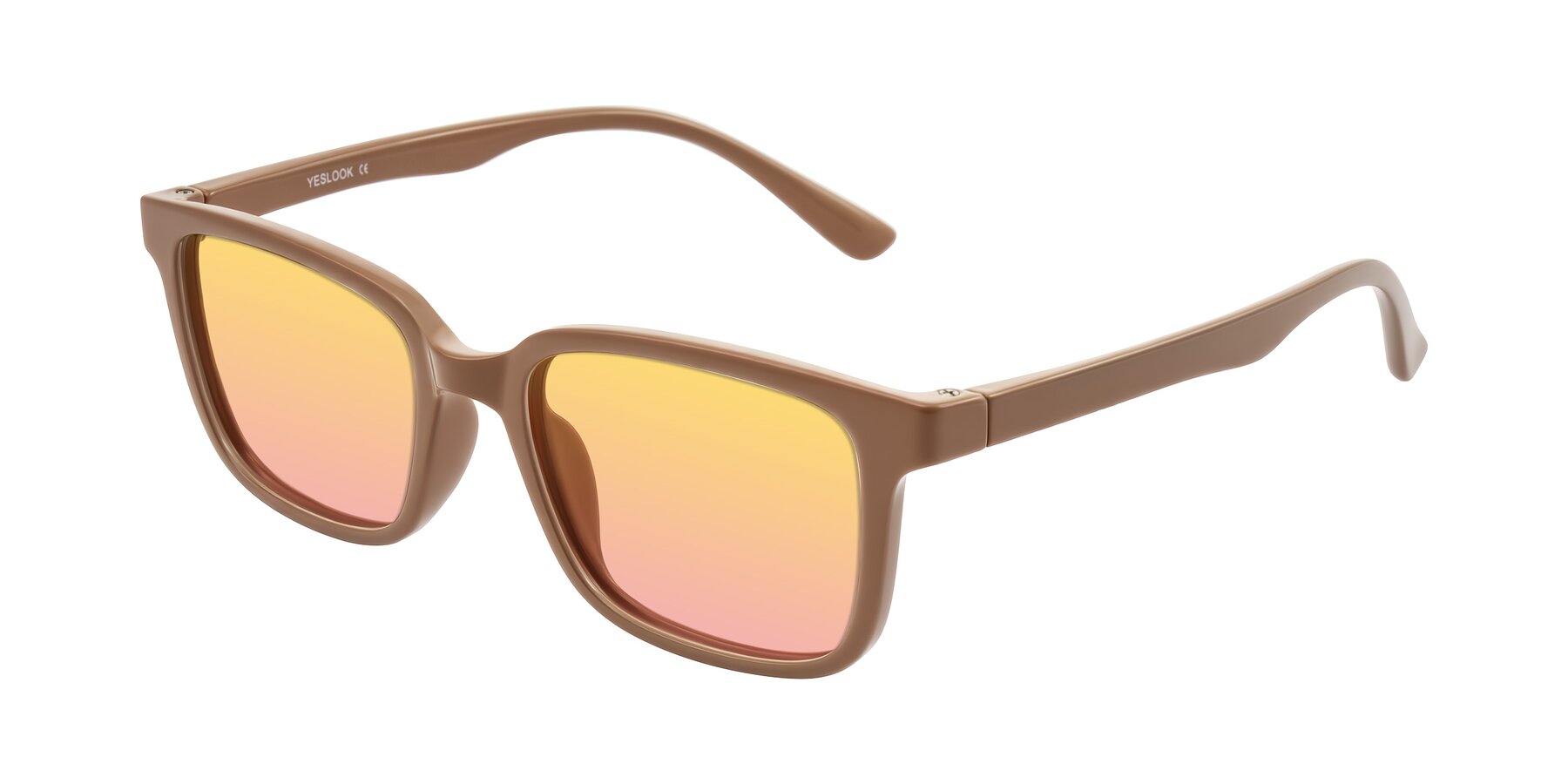 Angle of Joynton in Milk Chocolate with Yellow / Pink Gradient Lenses
