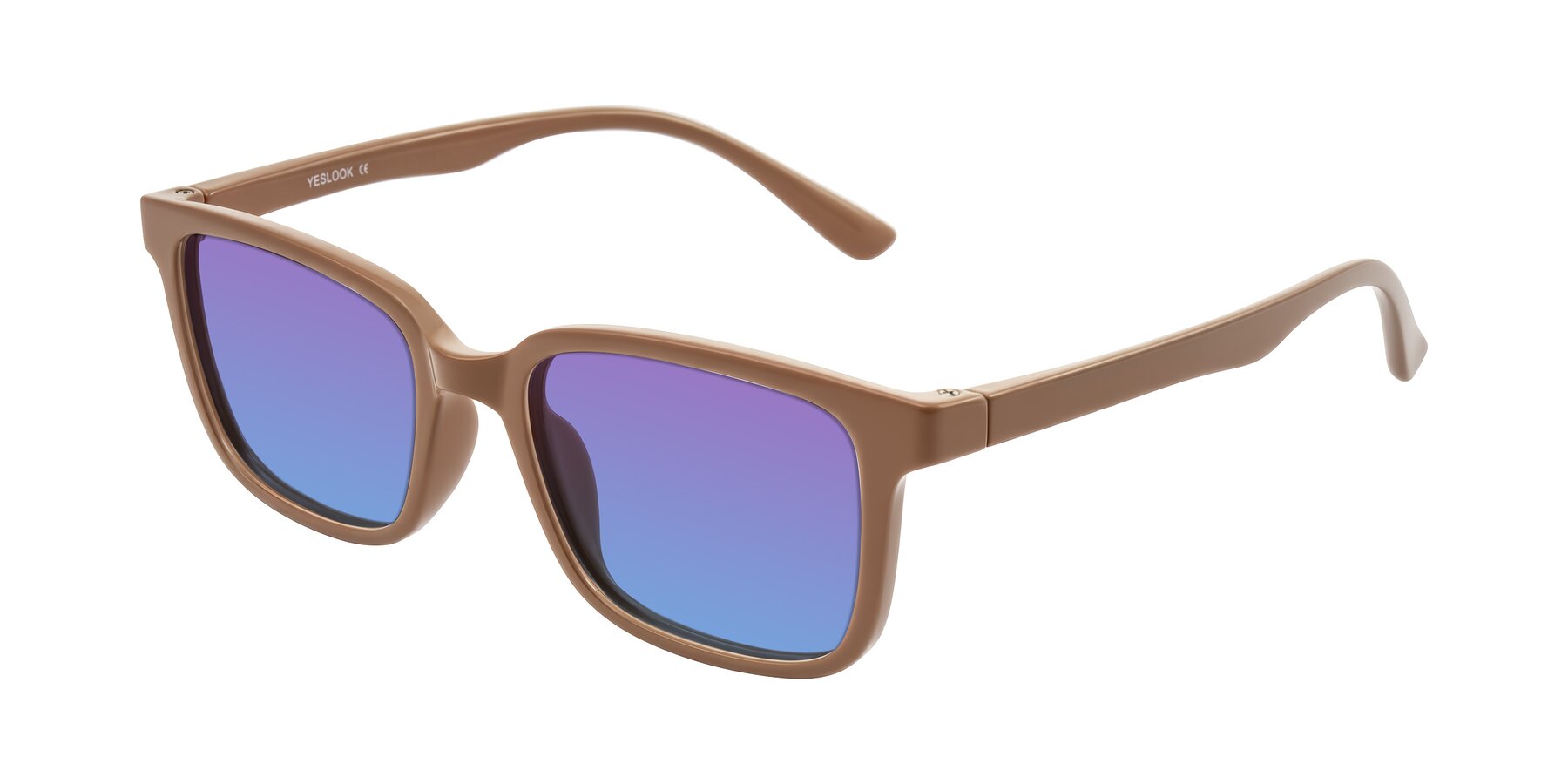Angle of Joynton in Milk Chocolate with Purple / Blue Gradient Lenses