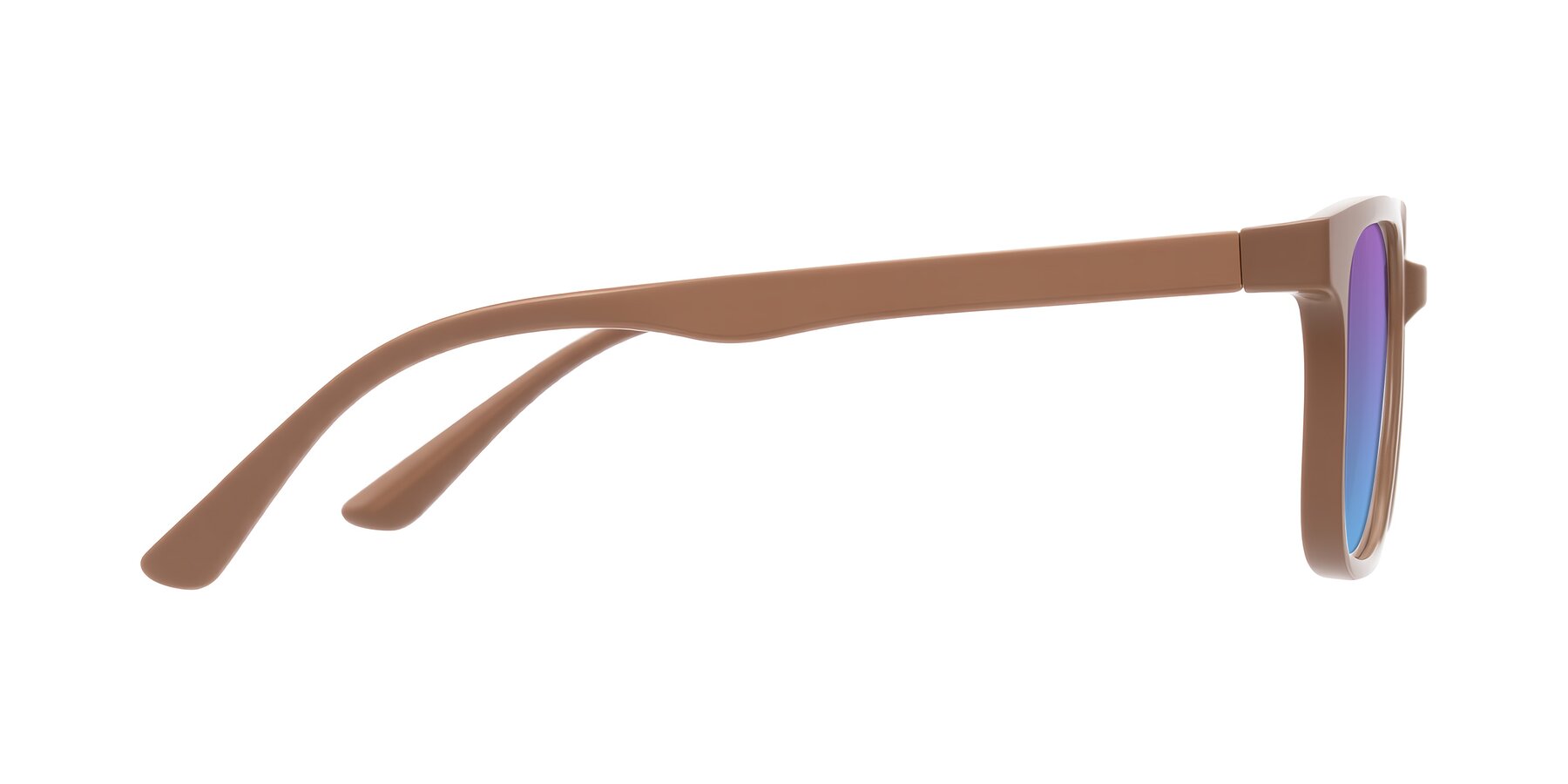 Side of Joynton in Milk Chocolate with Purple / Blue Gradient Lenses