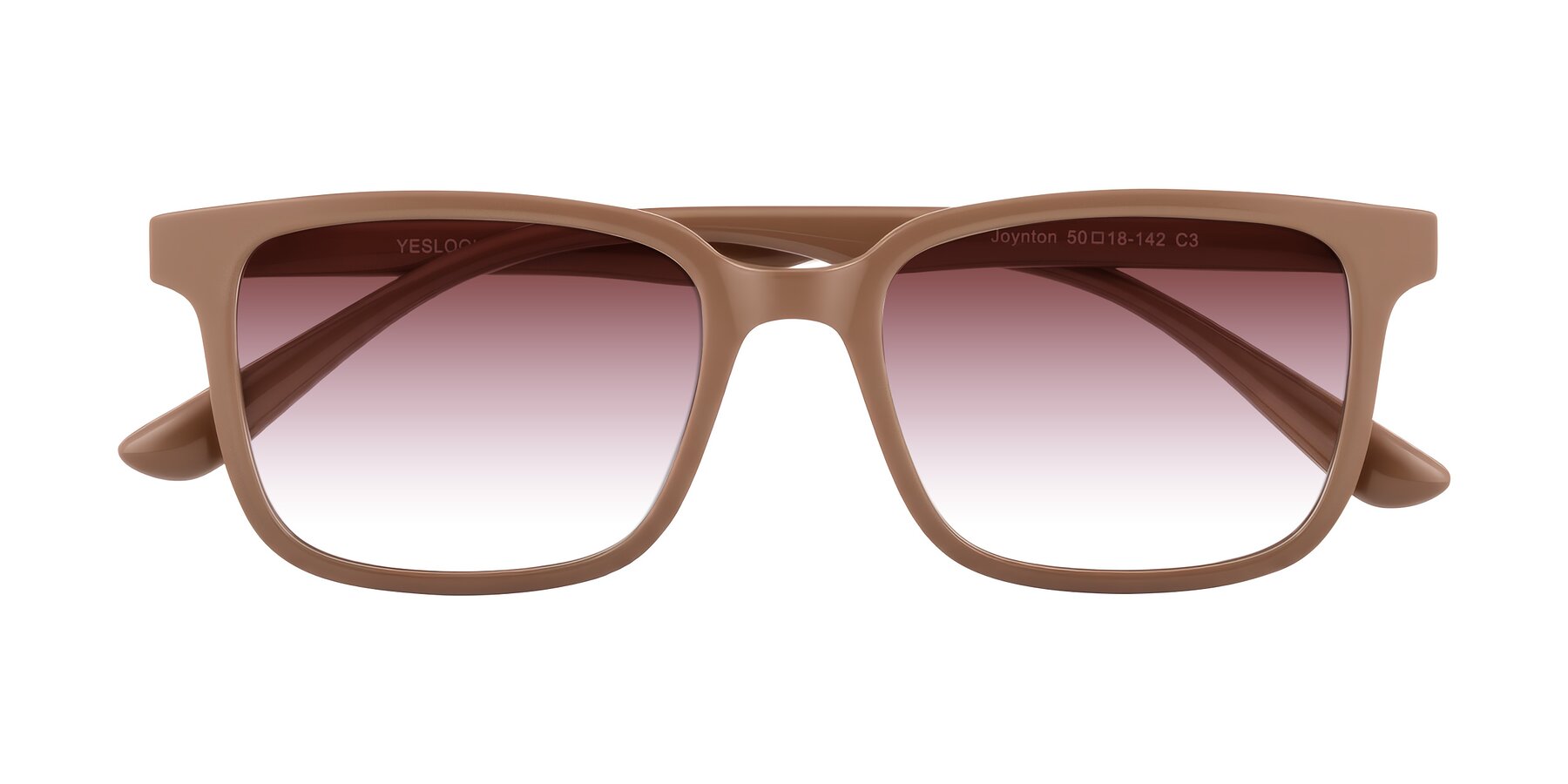 Folded Front of Joynton in Milk Chocolate with Garnet Gradient Lenses