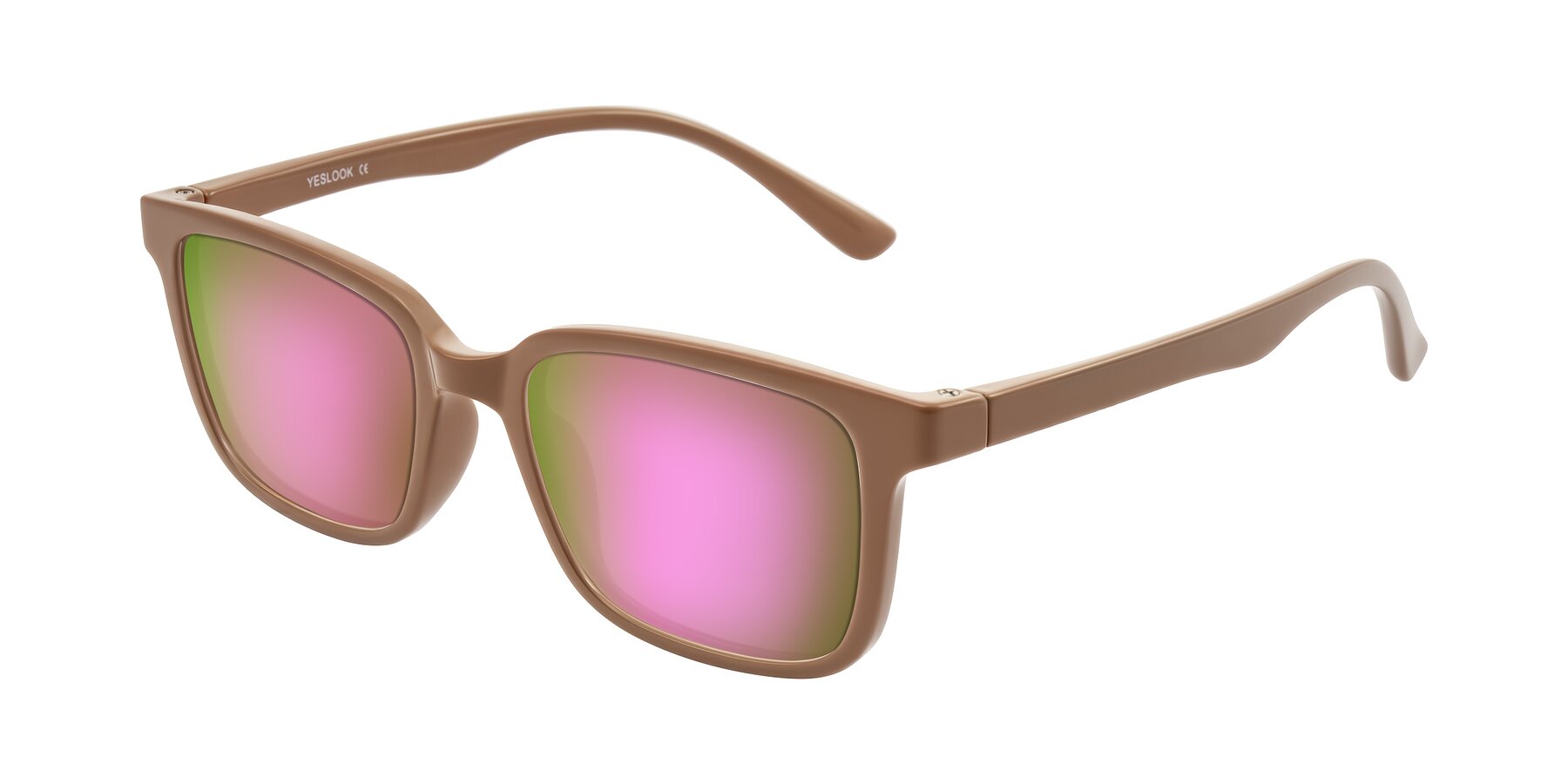 Angle of Joynton in Milk Chocolate with Pink Mirrored Lenses
