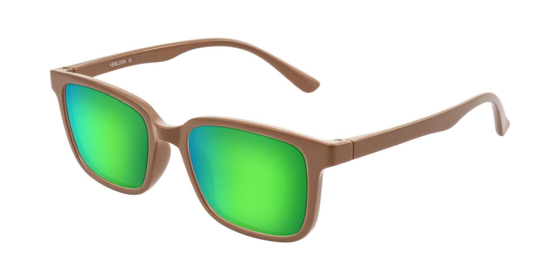 Angle of Joynton in Milk Chocolate with Green Mirrored Lenses