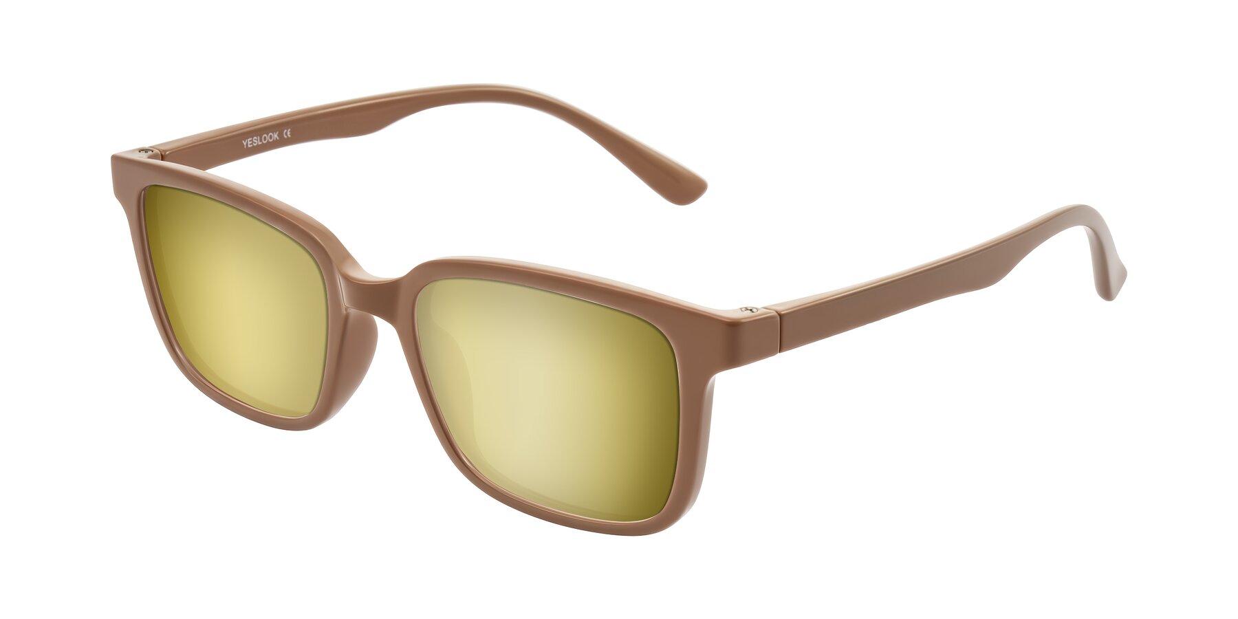 Angle of Joynton in Milk Chocolate with Gold Mirrored Lenses