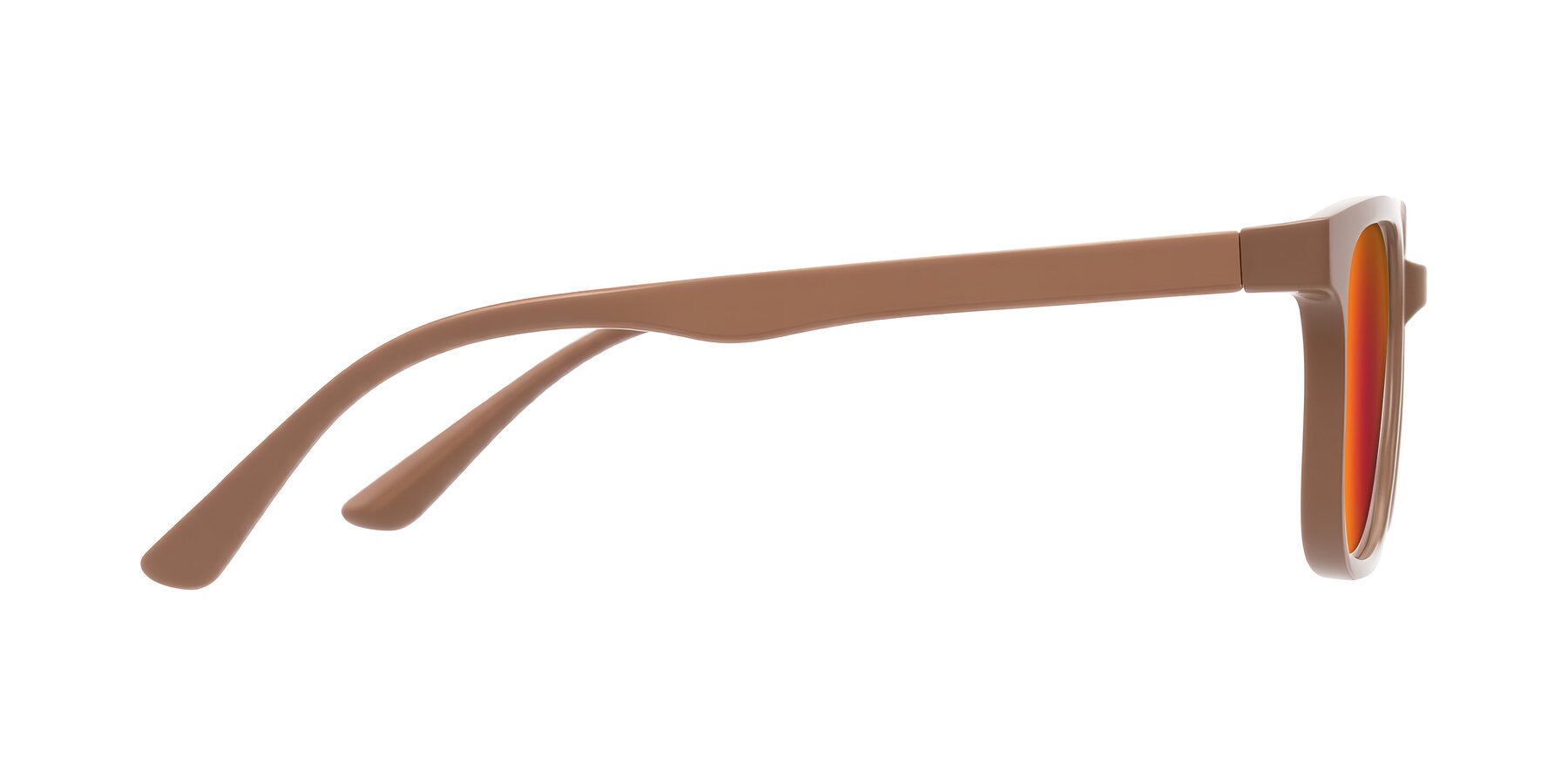 Side of Joynton in Milk Chocolate with Red Gold Mirrored Lenses