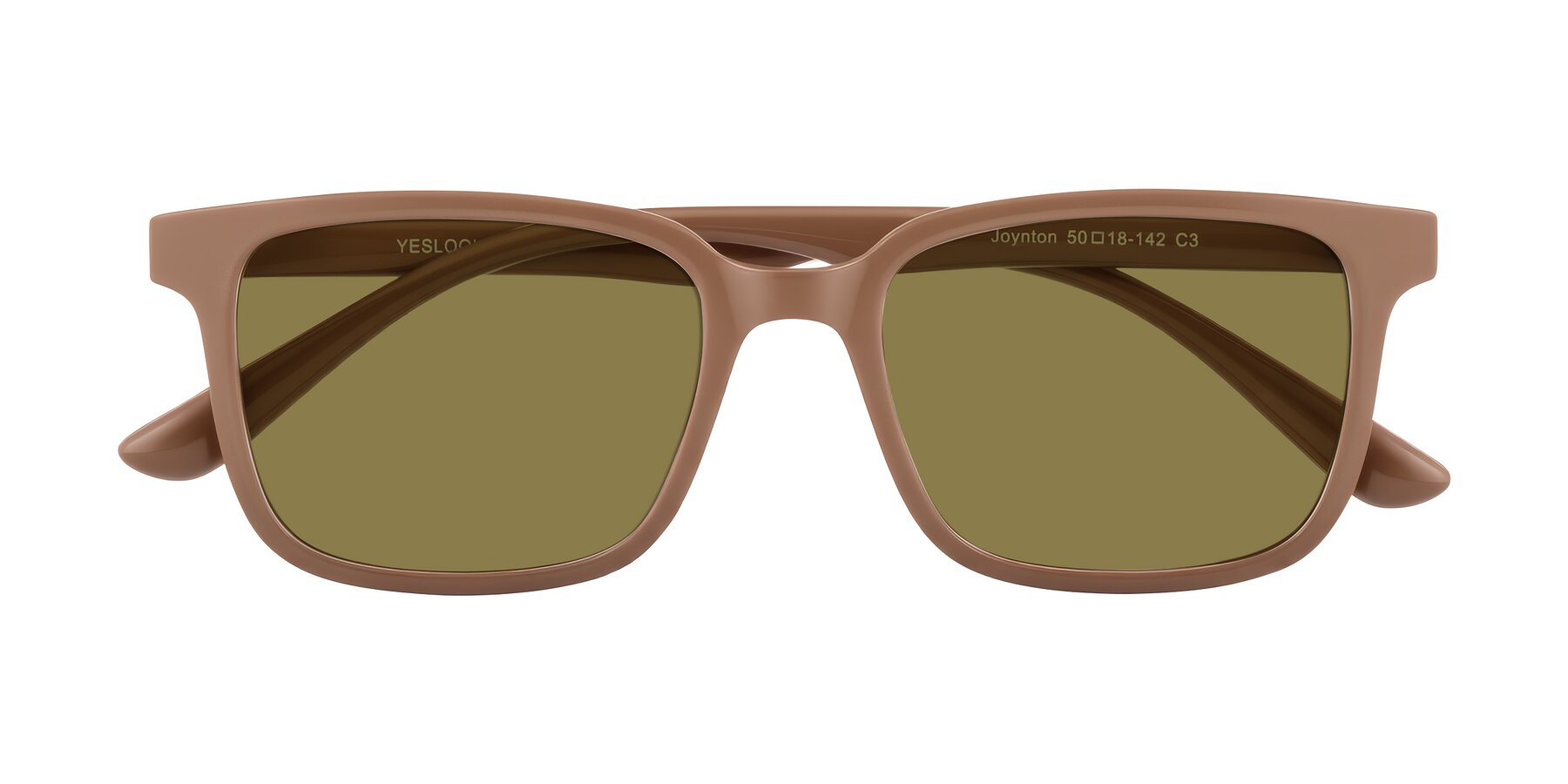 Folded Front of Joynton in Milk Chocolate with Brown Polarized Lenses