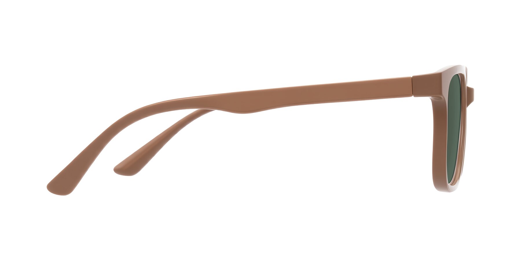 Side of Joynton in Milk Chocolate with Green Polarized Lenses