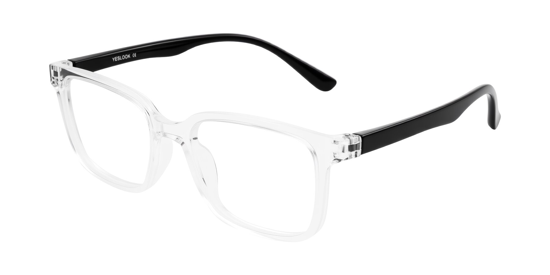 Angle of Joynton in Clear/Black with Clear Eyeglass Lenses