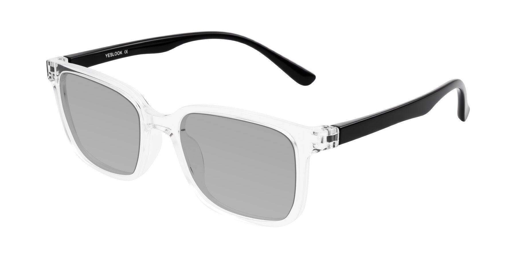 Angle of Joynton in Clear/Black with Light Gray Tinted Lenses