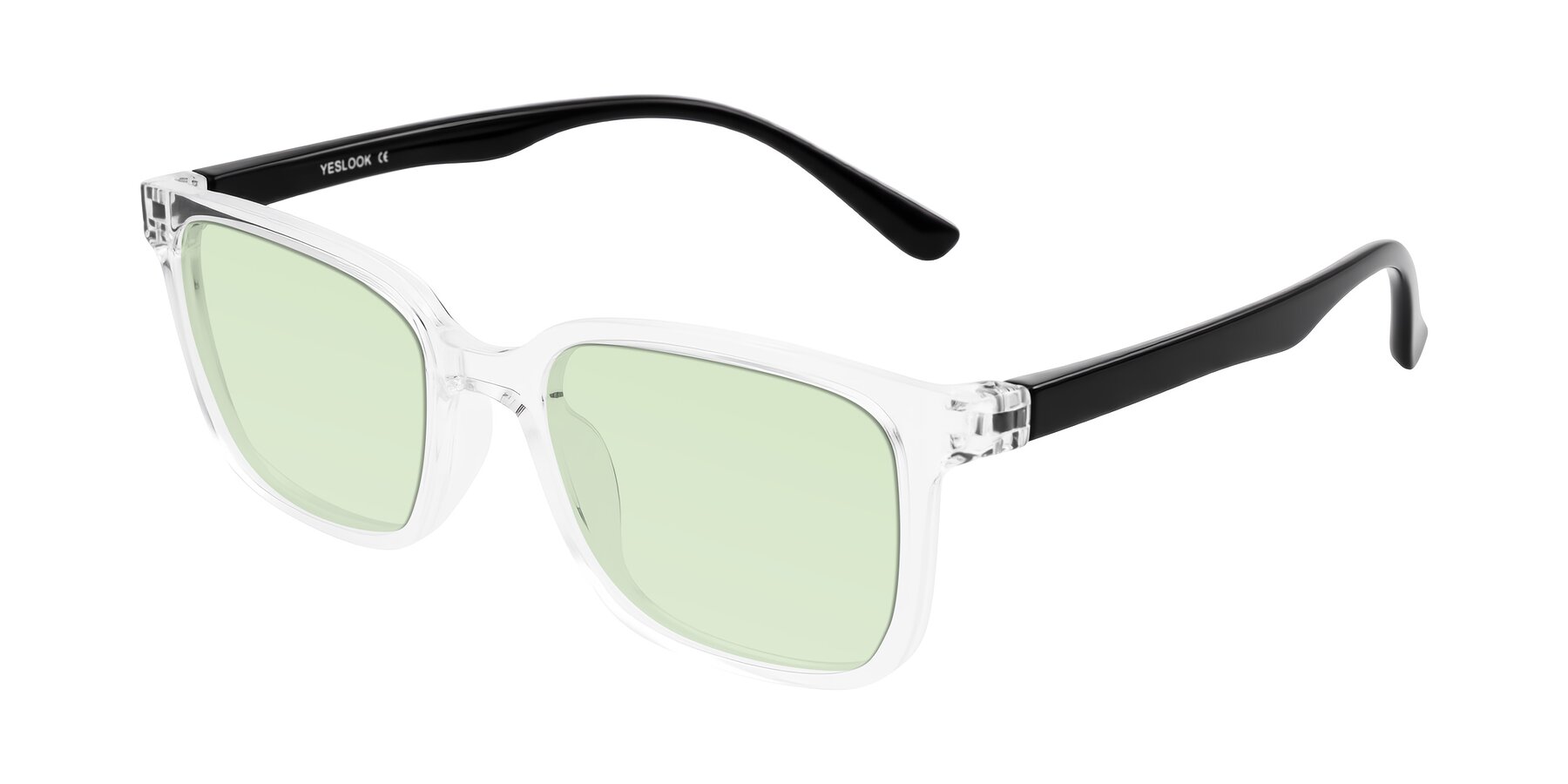 Angle of Joynton in Clear/Black with Light Green Tinted Lenses