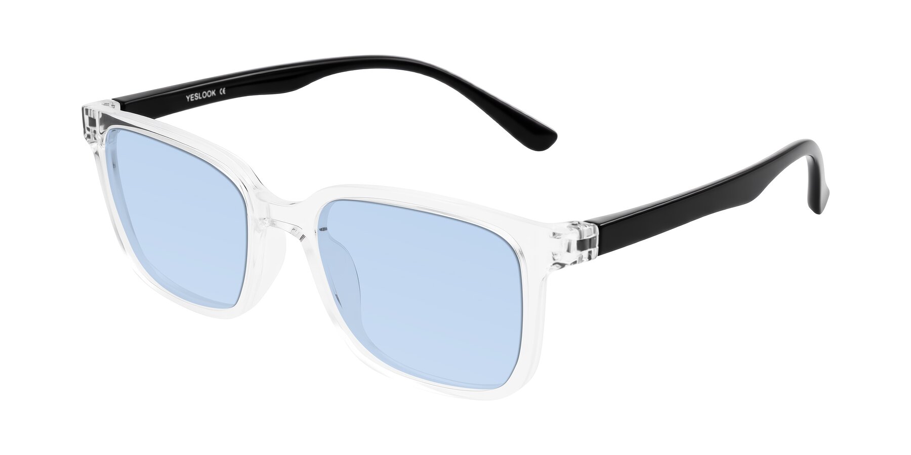 Angle of Joynton in Clear/Black with Light Blue Tinted Lenses