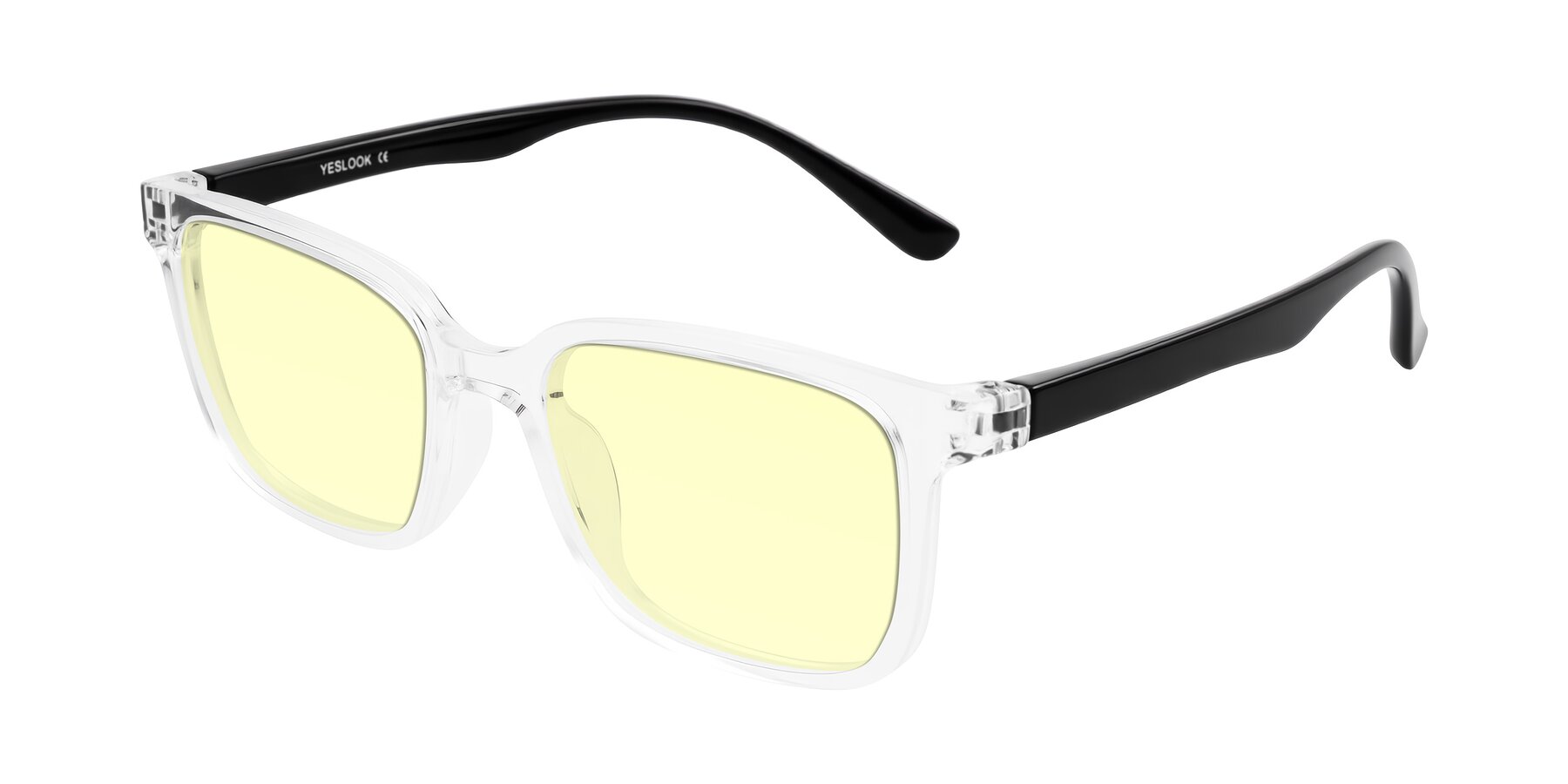 Angle of Joynton in Clear/Black with Light Yellow Tinted Lenses