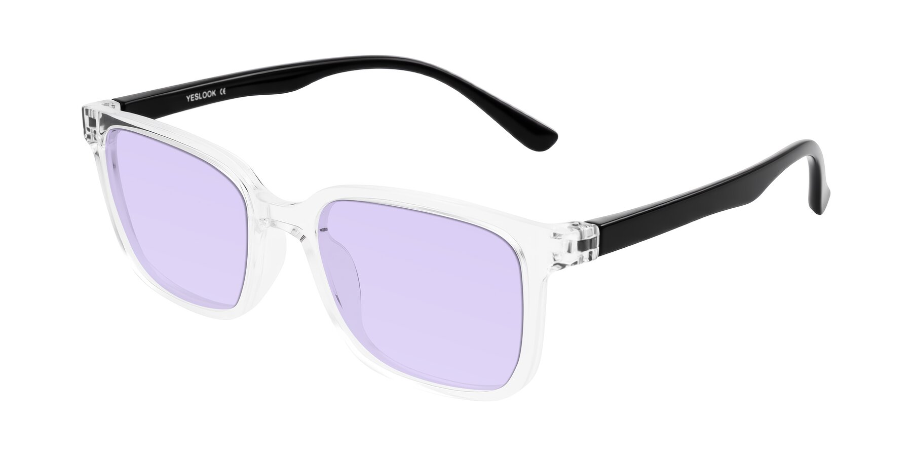 Angle of Joynton in Clear/Black with Light Purple Tinted Lenses