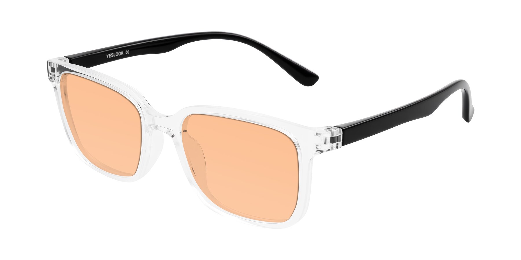 Angle of Joynton in Clear/Black with Light Orange Tinted Lenses