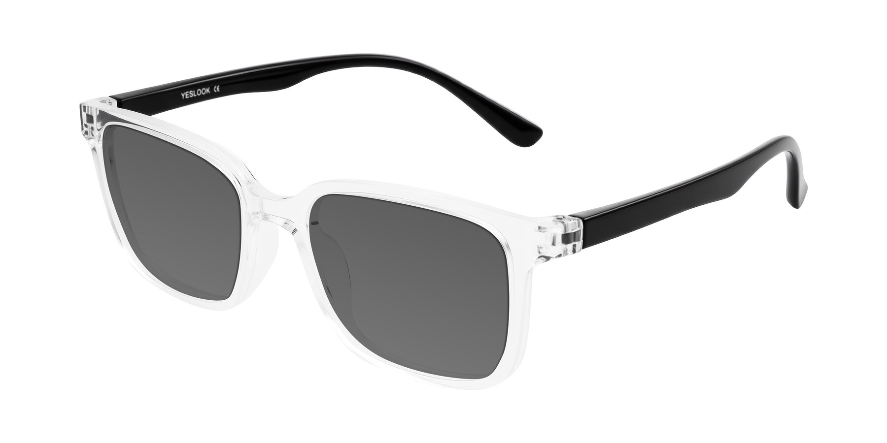 Angle of Joynton in Clear/Black with Medium Gray Tinted Lenses