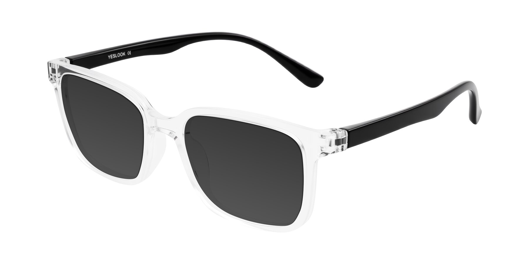 Angle of Joynton in Clear/Black with Gray Tinted Lenses