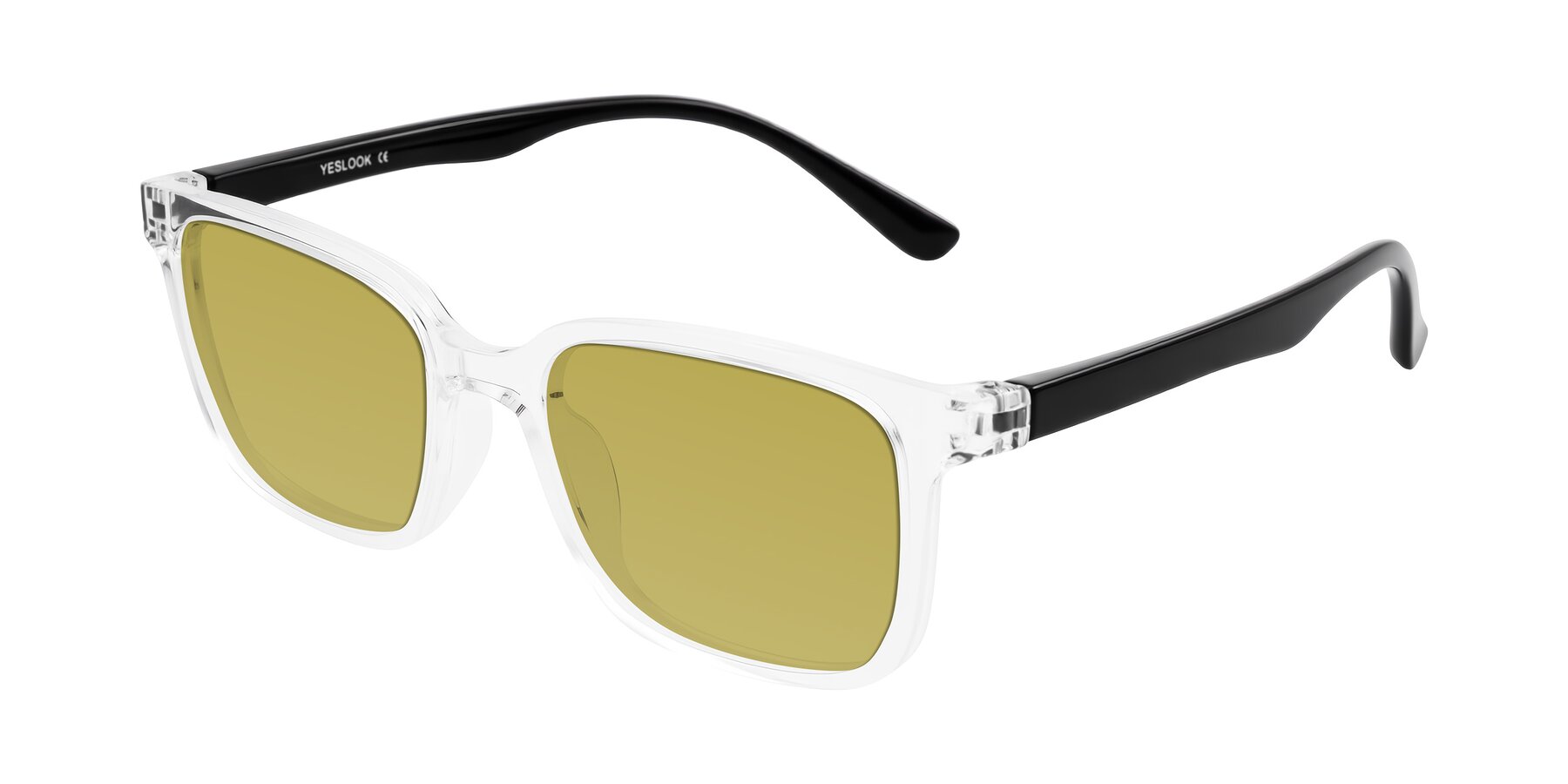 Angle of Joynton in Clear/Black with Champagne Tinted Lenses
