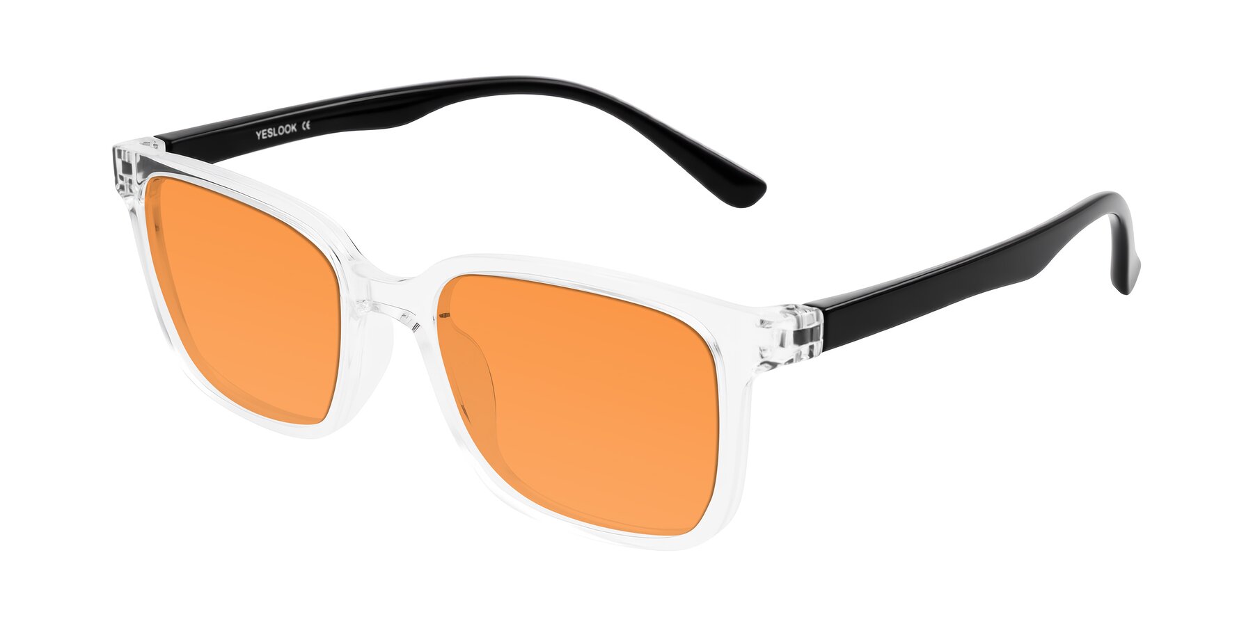 Angle of Joynton in Clear/Black with Orange Tinted Lenses