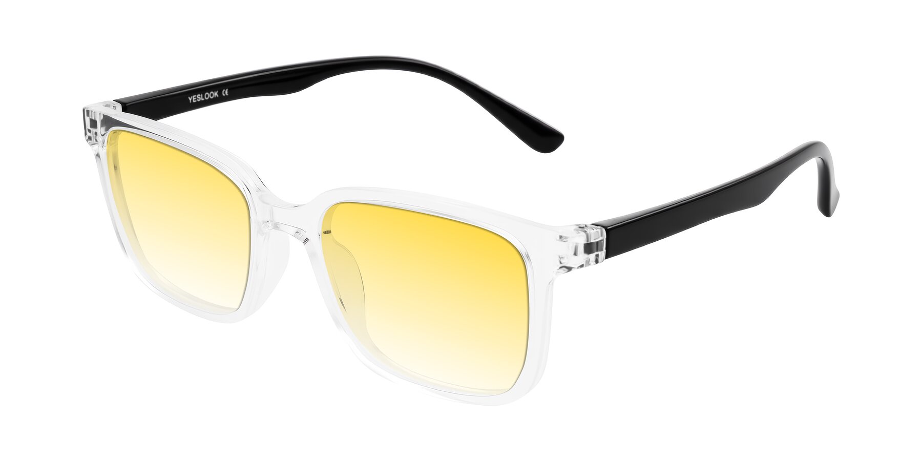 Angle of Joynton in Clear/Black with Yellow Gradient Lenses