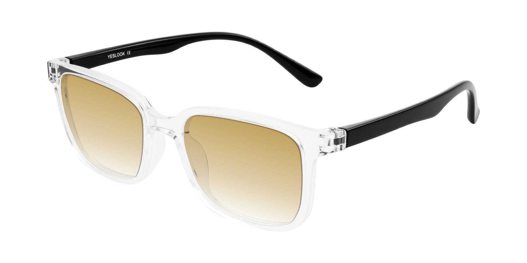 Angle of Joynton in Clear/Black with Champagne Gradient Lenses