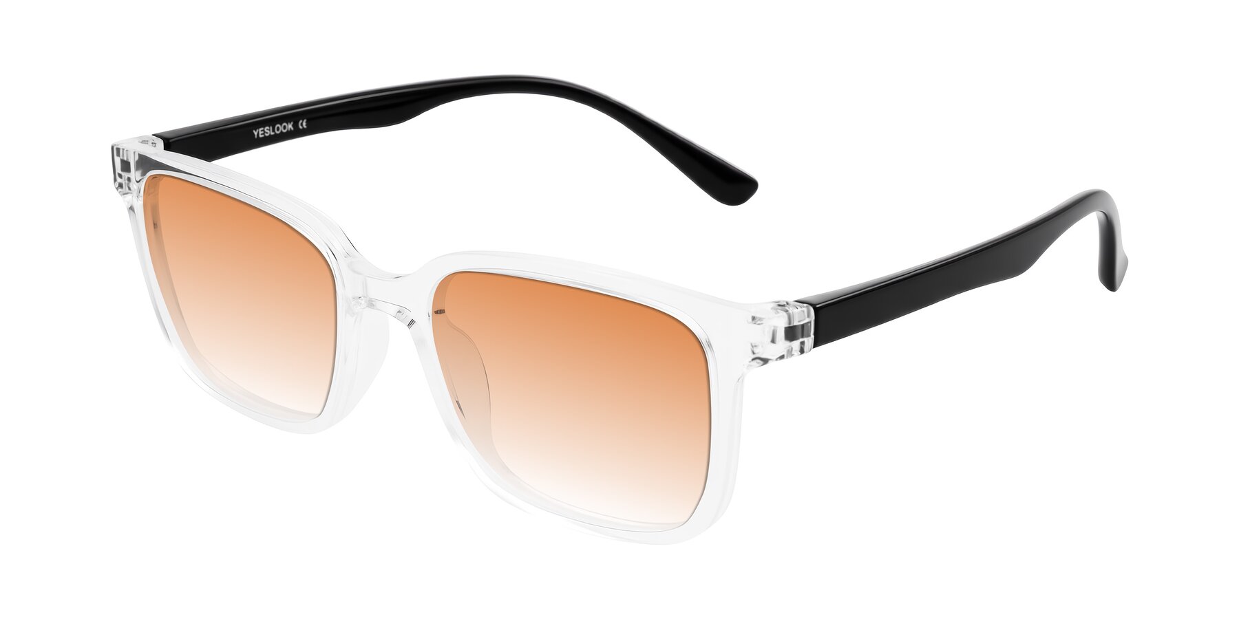 Angle of Joynton in Clear/Black with Orange Gradient Lenses