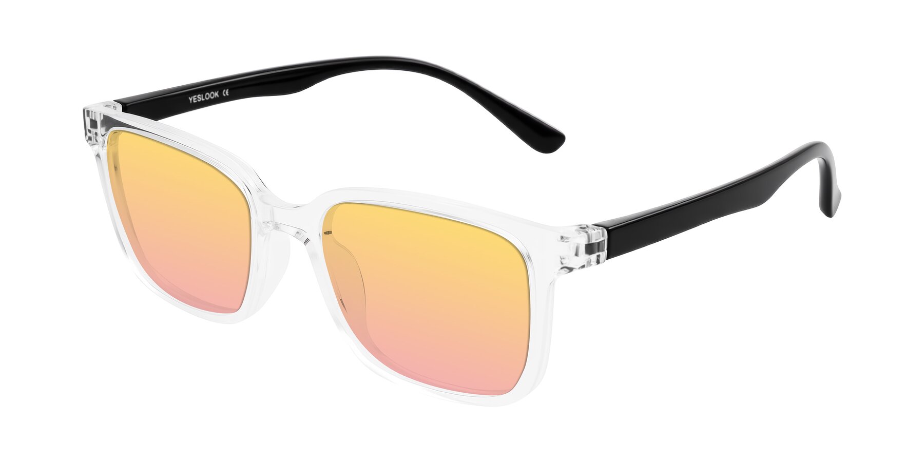 Angle of Joynton in Clear/Black with Yellow / Pink Gradient Lenses