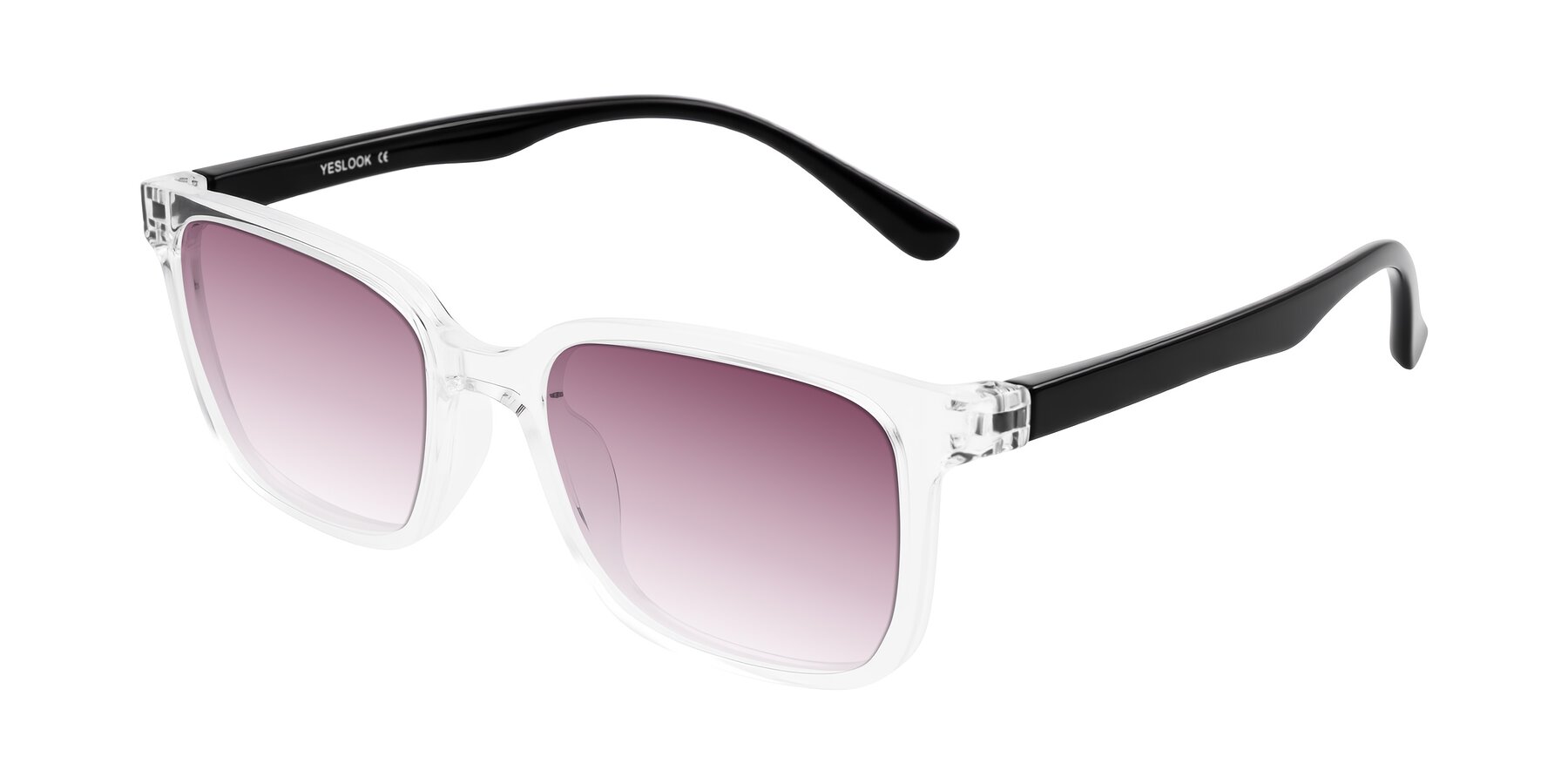 Angle of Joynton in Clear/Black with Wine Gradient Lenses