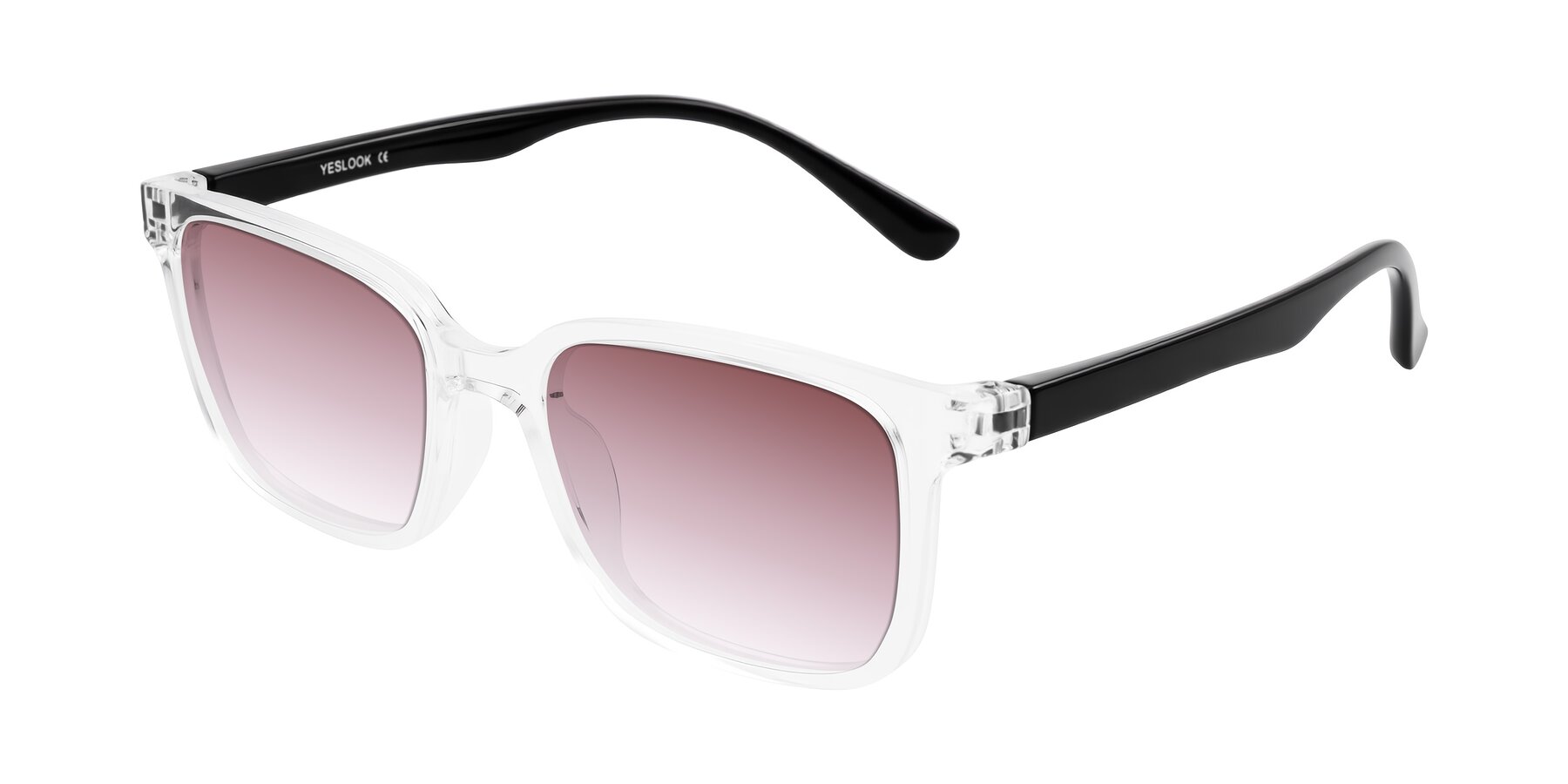 Angle of Joynton in Clear/Black with Garnet Gradient Lenses