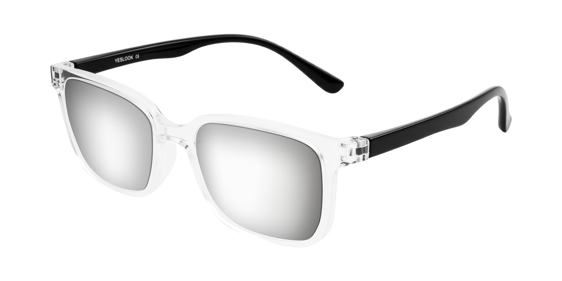 Angle of Joynton in Clear/Black with Silver Mirrored Lenses