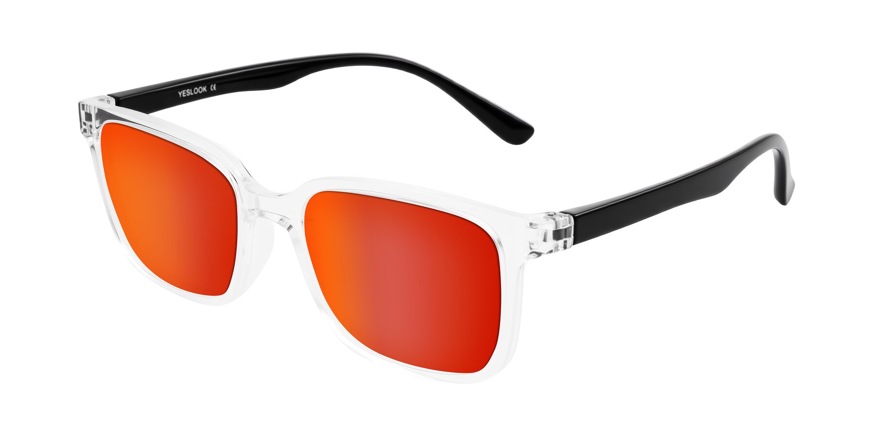 Angle of Joynton in Clear/Black with Red Gold Mirrored Lenses