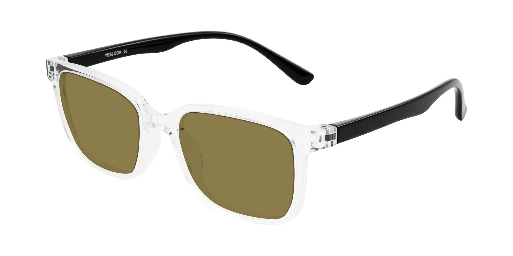 Angle of Joynton in Clear/Black with Brown Polarized Lenses
