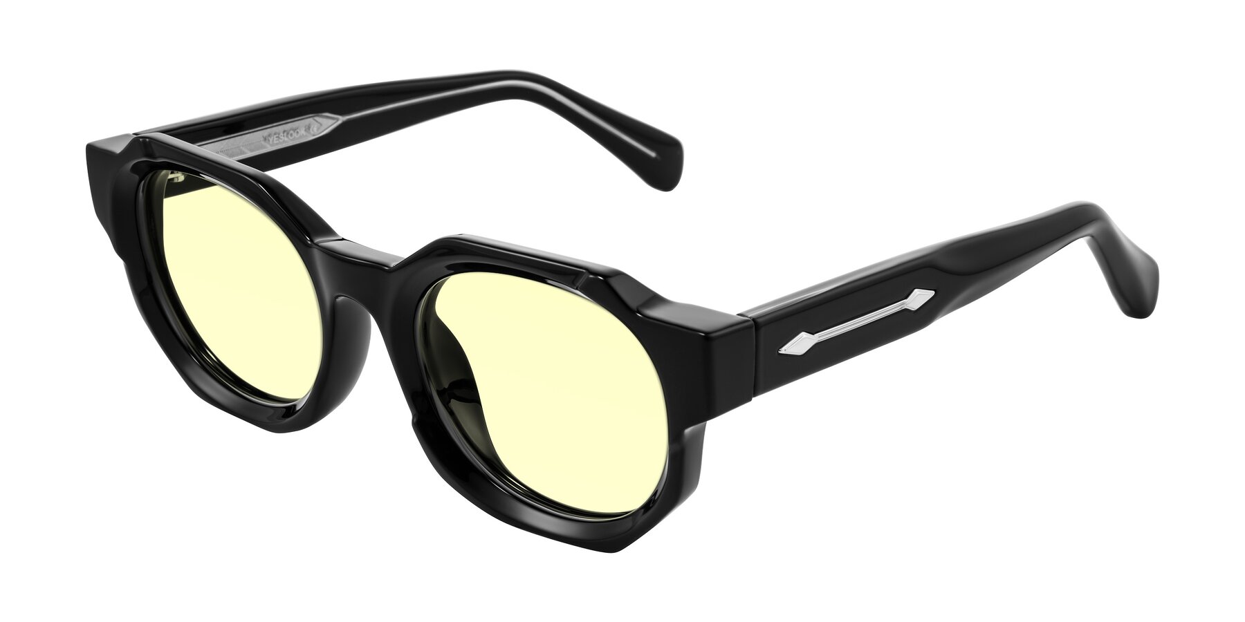 Angle of Poole in Black with Light Yellow Tinted Lenses
