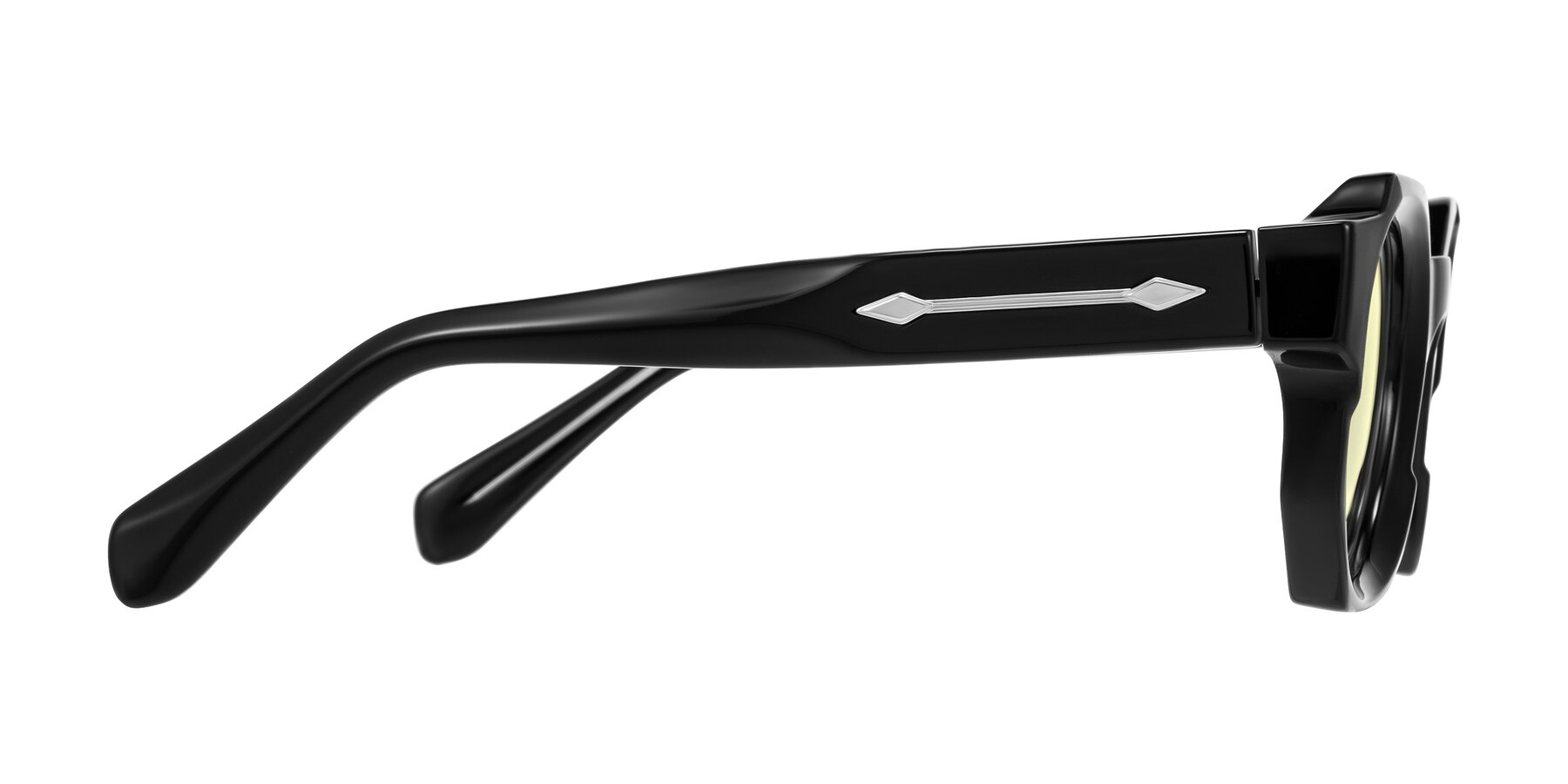 Side of Poole in Black with Light Yellow Tinted Lenses