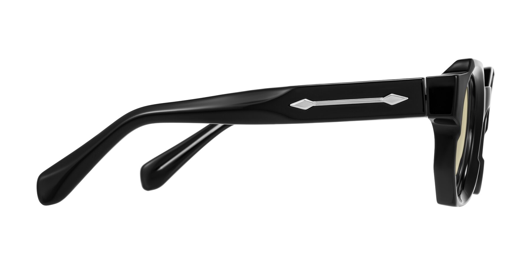 Side of Poole in Black with Light Champagne Tinted Lenses