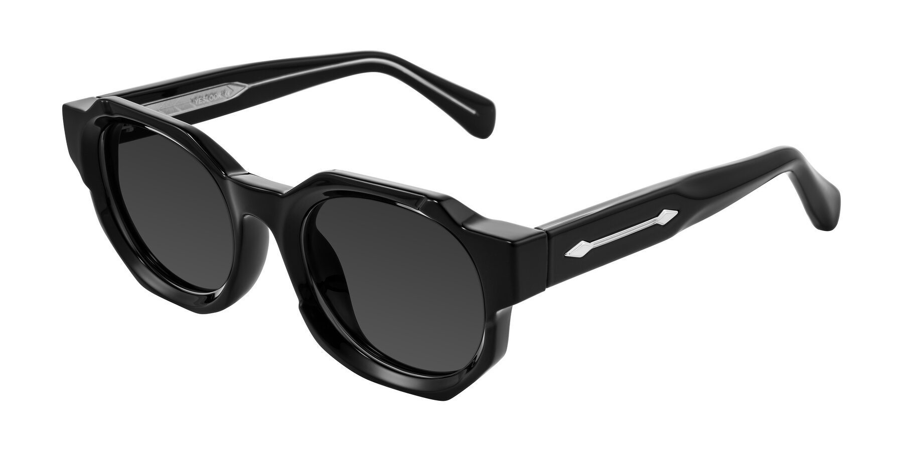 Angle of Poole in Black with Gray Tinted Lenses