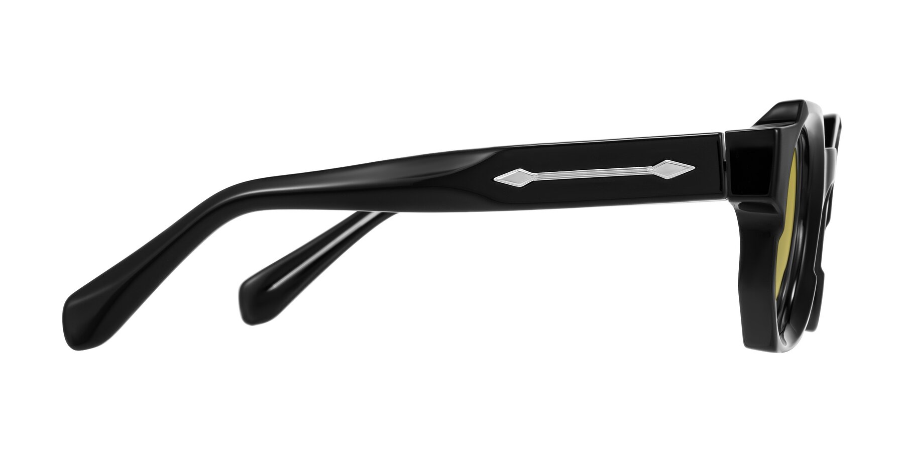 Side of Poole in Black with Champagne Tinted Lenses
