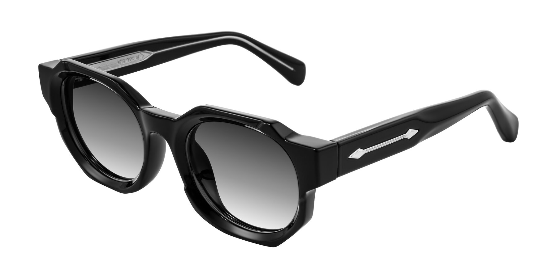 Angle of Poole in Black with Gray Gradient Lenses