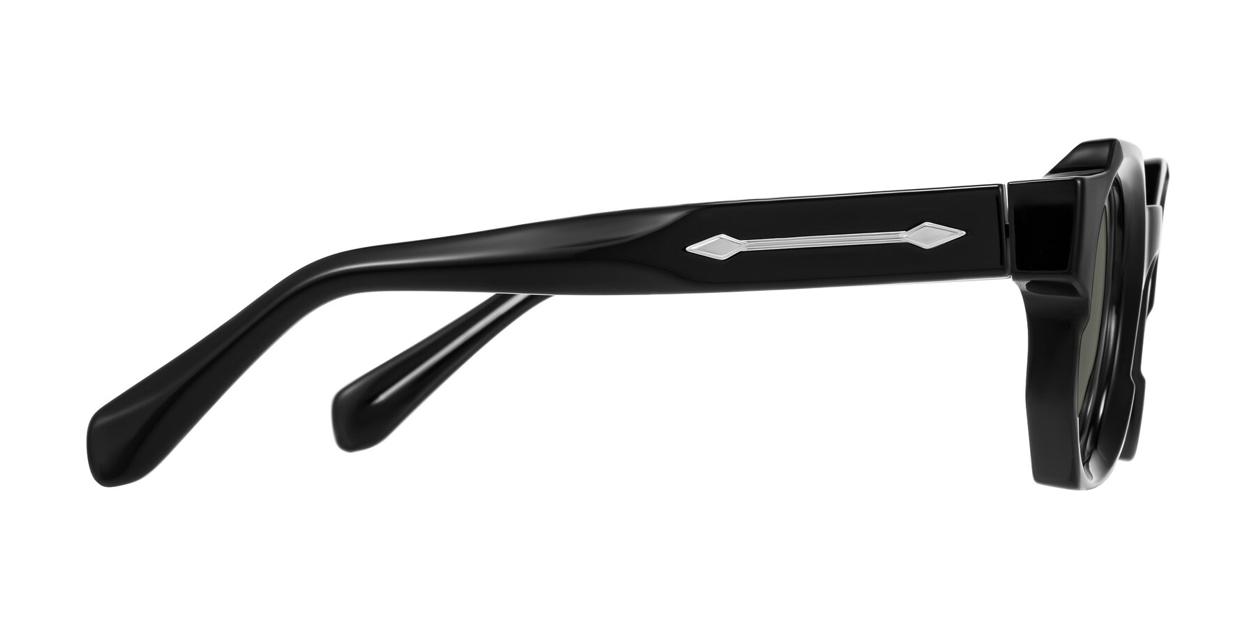 Side of Poole in Black with Gray Polarized Lenses